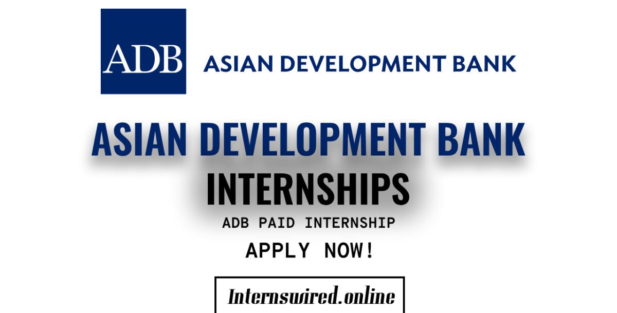Asian Development Bank Internships 2024